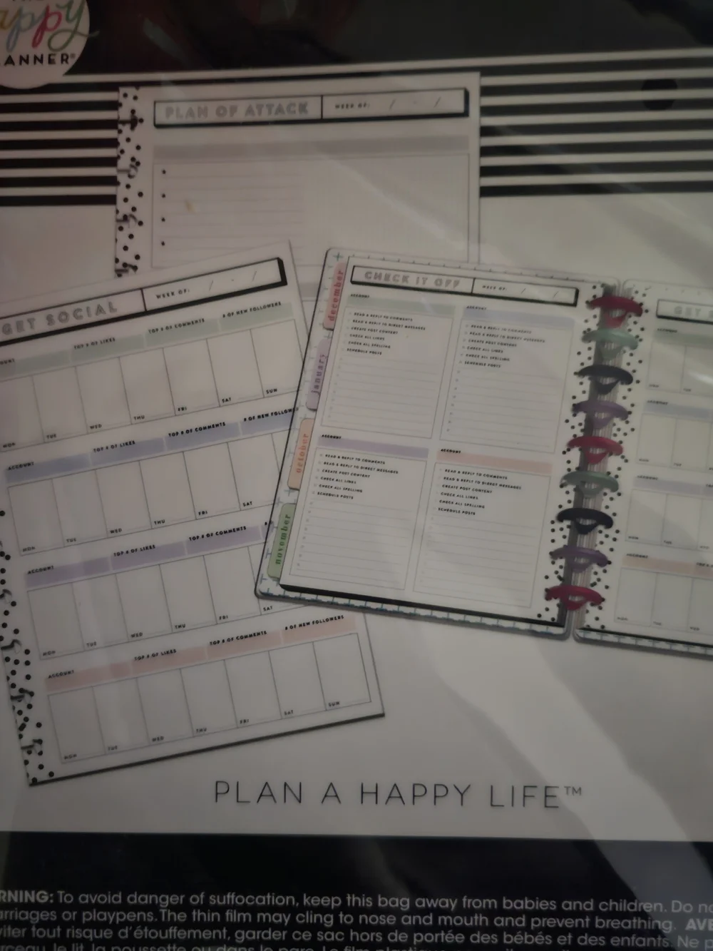 🩷 The Happy Planner Get Social 40-Sheet Dashboard